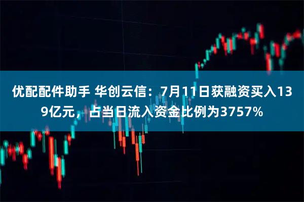 优配配件助手 华创云信：7月11日获融资买入139亿元，占当日流入资金比例为3757%